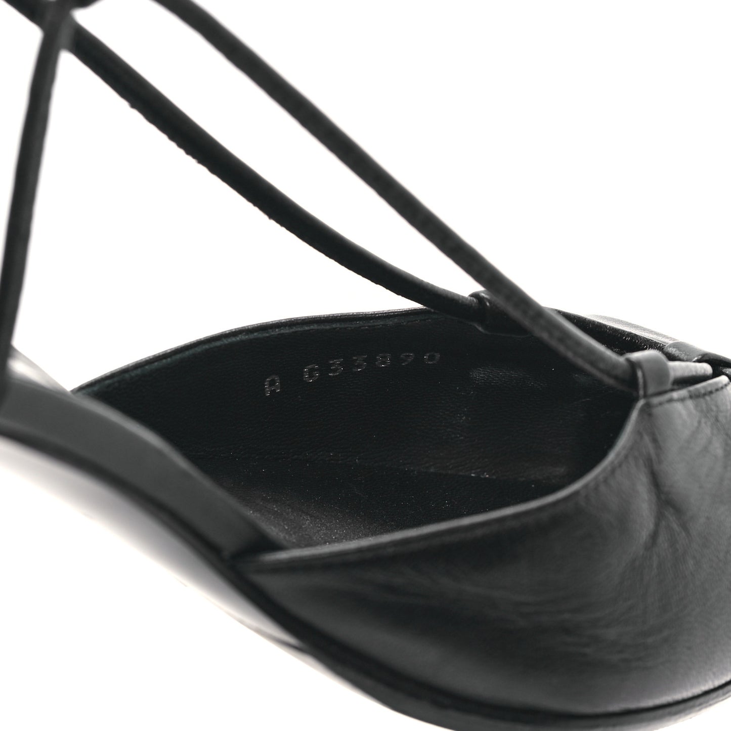 Lambskin Satin Slingback Cap Toe Bow Pumps 38.5 Black
