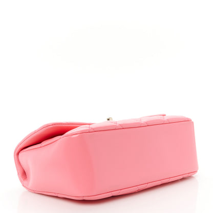Chanel Shiny Lambskin Quilted Coco Trip Flap Bag Pink 4 of 10