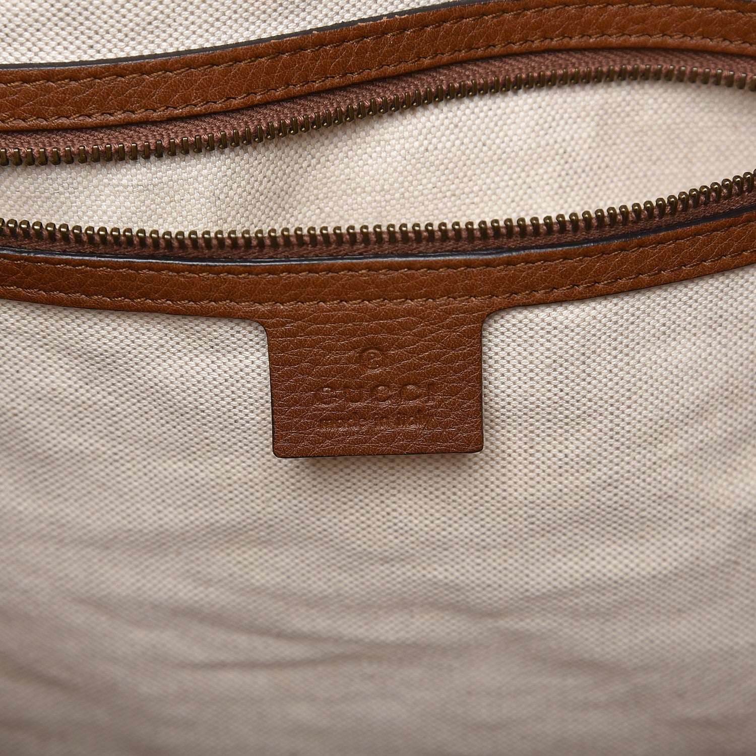 Gucci Pebbled Calfskin Large Ride Shoulder Bag Brown 6 of 10