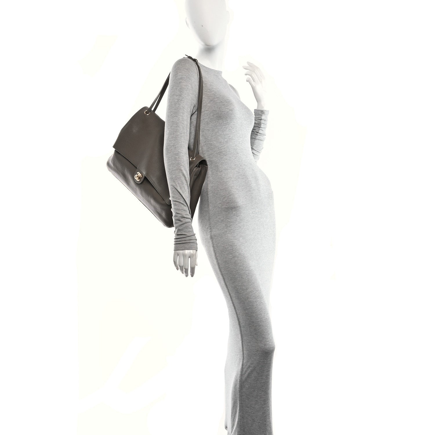 Chanel Grained Calfskin Souplissimo Maxi Flap Light Brown 2 of 10