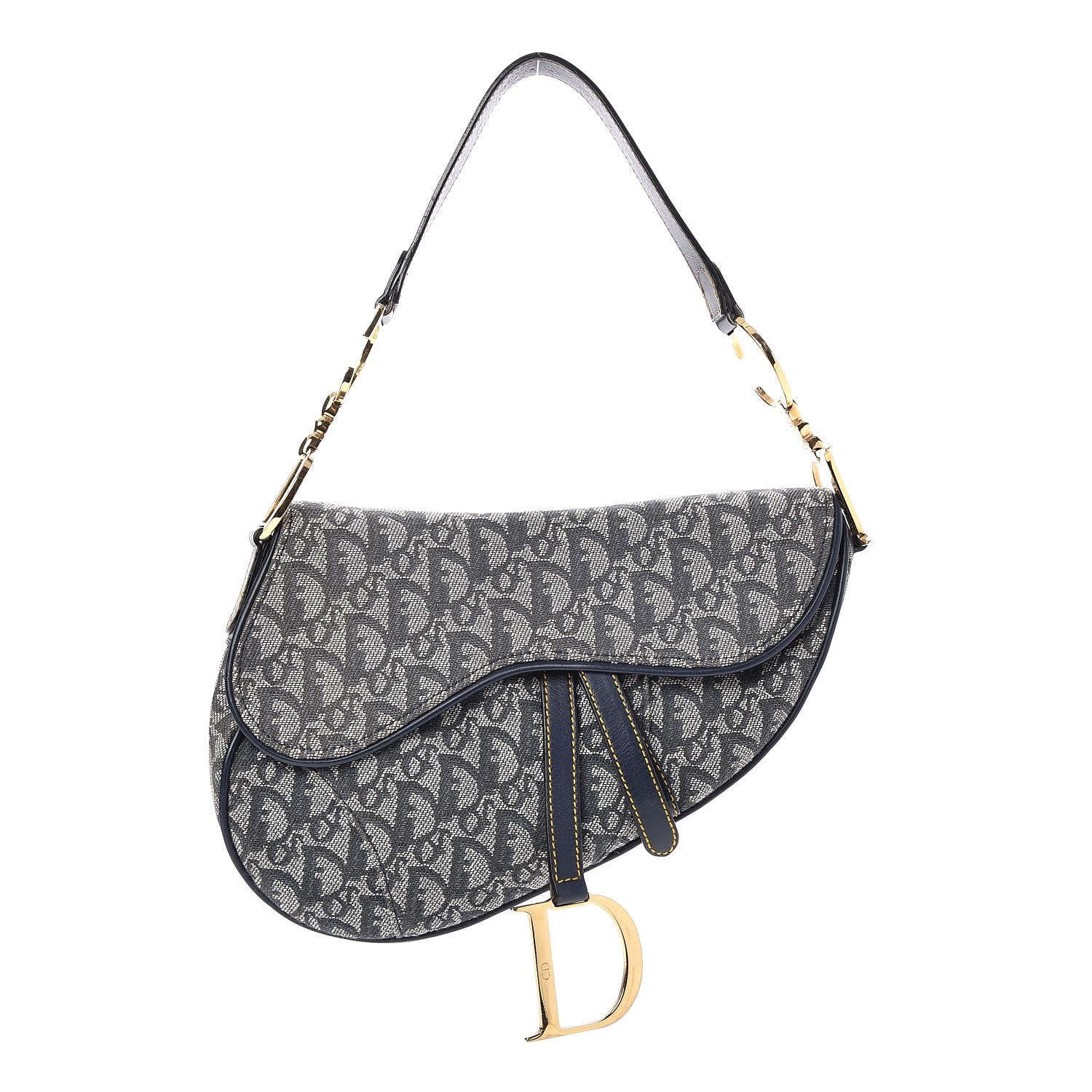 Christian Dior Monogram Saddle Bag Blue 1 of 8
