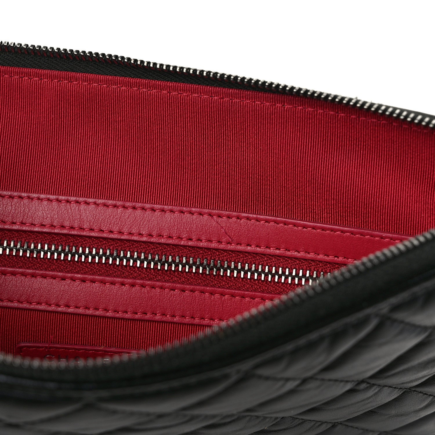 Chanel Aged Calfskin Quilted Medium Gabrielle Cosmetic Case Black 9 of 11