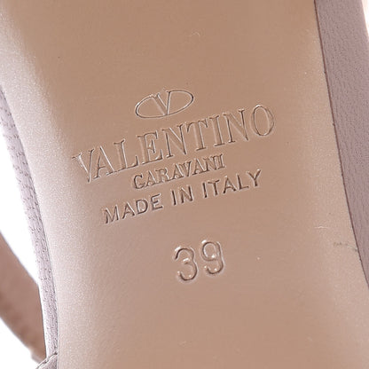 Valentino Garavani Calfskin Nappa Rockstud Ankle Strap 65mm Pumps 39 Pastel Grey Poudre 7 of 9