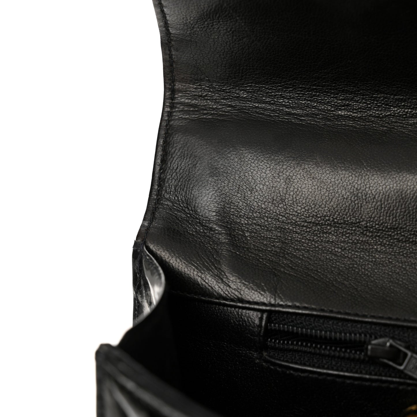 Patent Quilted Briefcase Laptop Bag Black