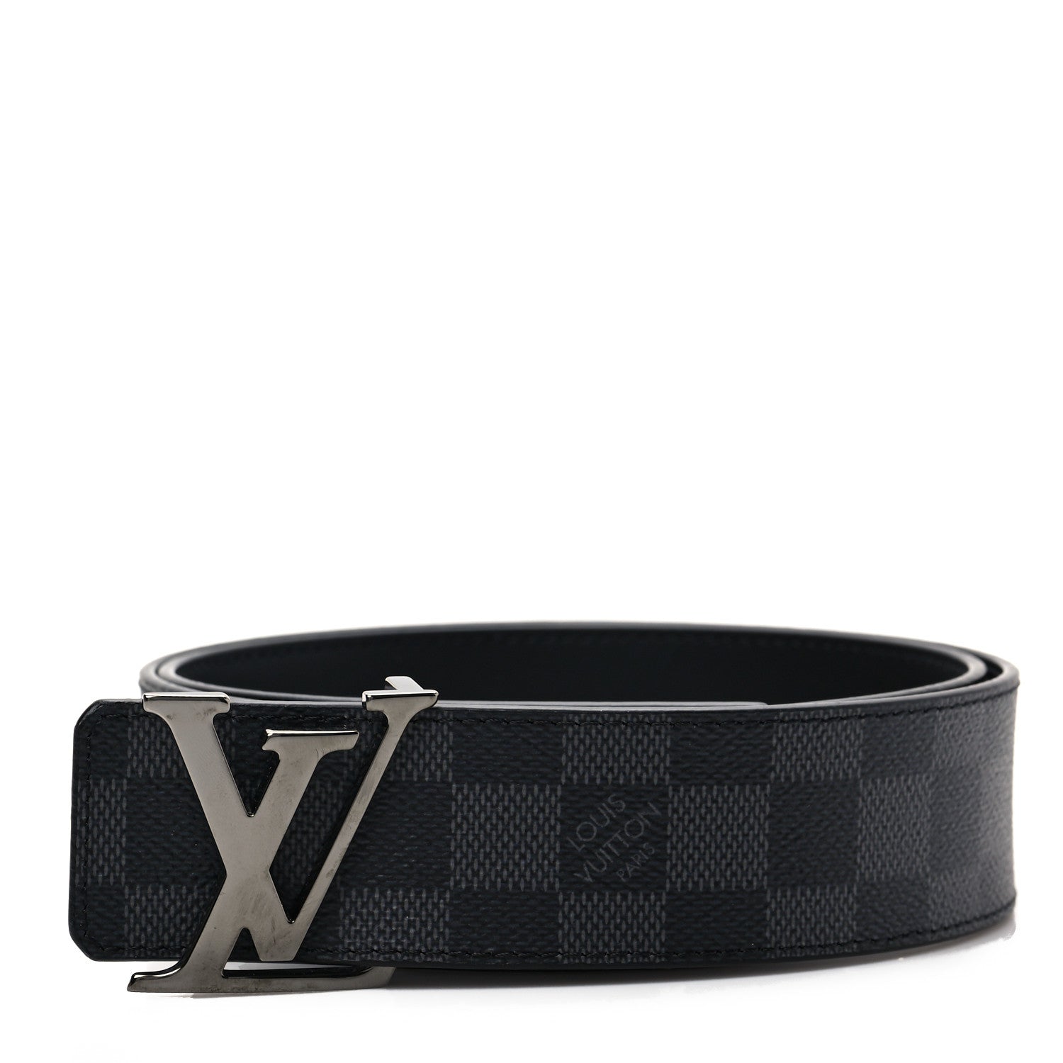 Louis Vuitton Damier Graphite 40mm LV Initiales Belt 80 32 1 of 5