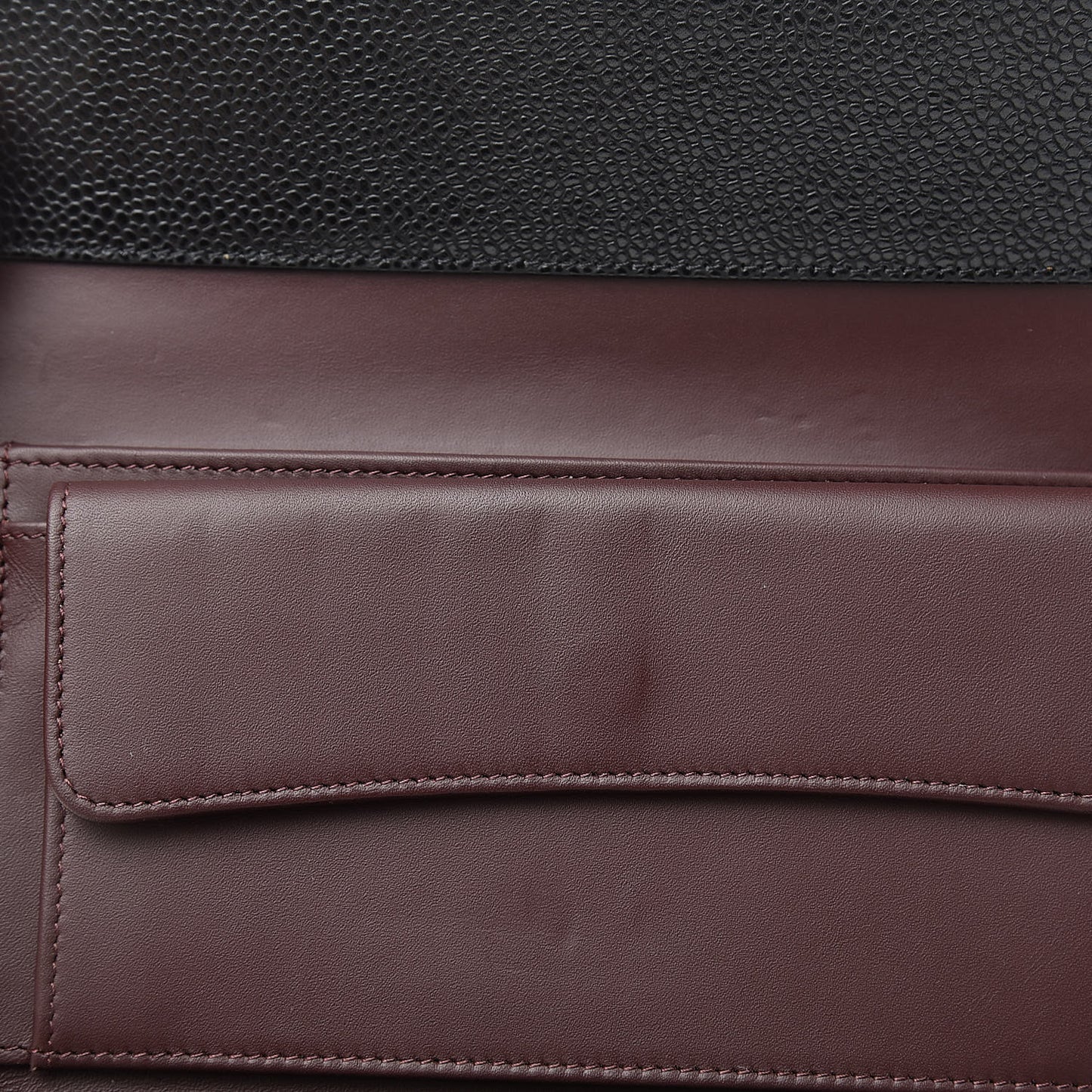 Caviar Quilted Large Flap Wallet Black