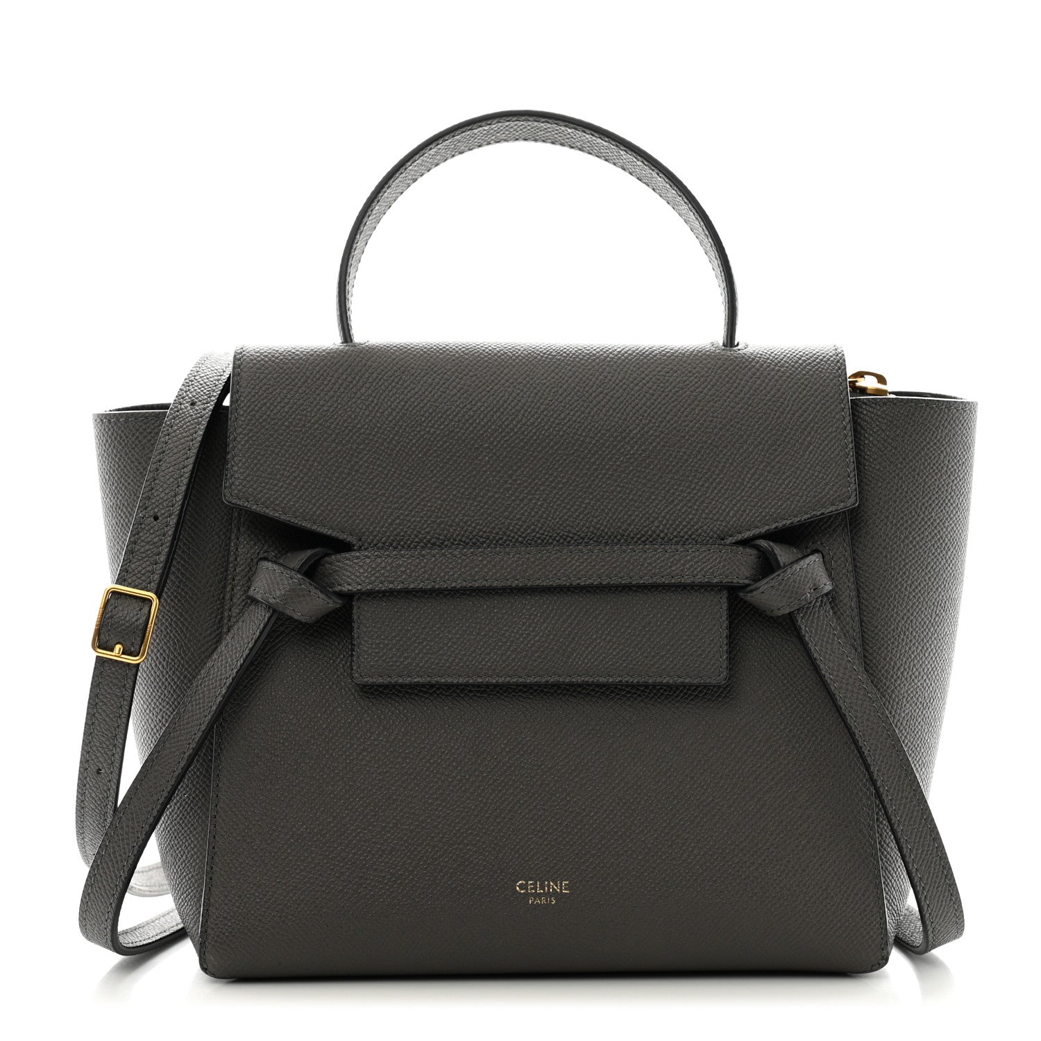 Celine Grained Calfskin Nano Belt Bag Grey 1 of 12