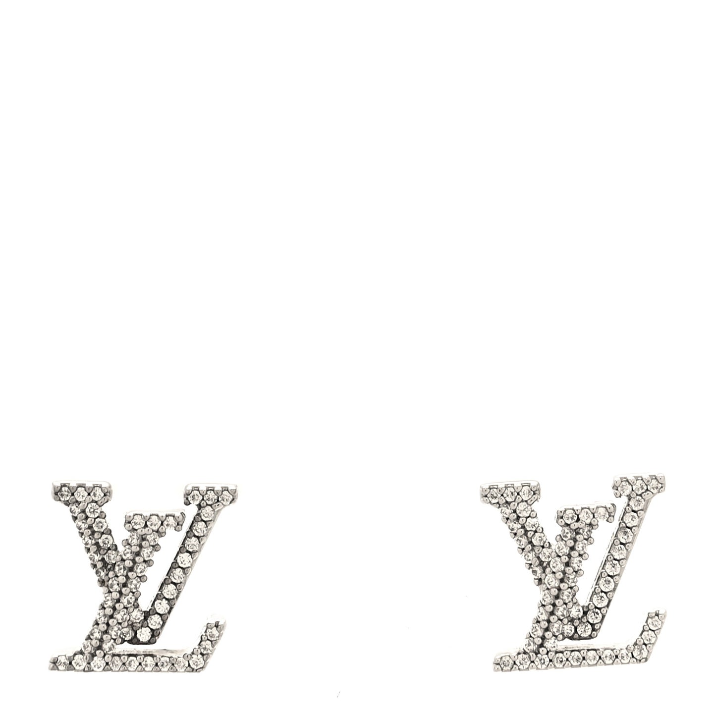 Crystal LV Iconic Earrings Silver