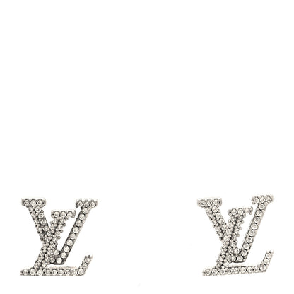 Louis Vuitton Crystal LV Iconic Earrings Silver 1 of 6