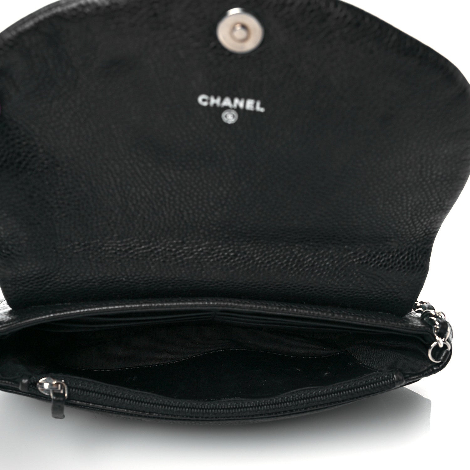 Chanel Caviar Half Moon Wallet On Chain WOC Black 5 of 10