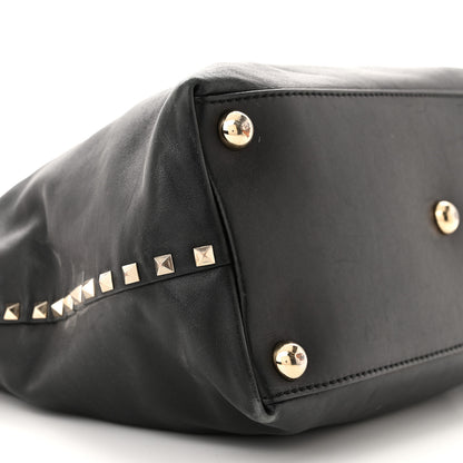 Valentino Garavani Vitello Rockstud Dome Satchel Black 8 of 21