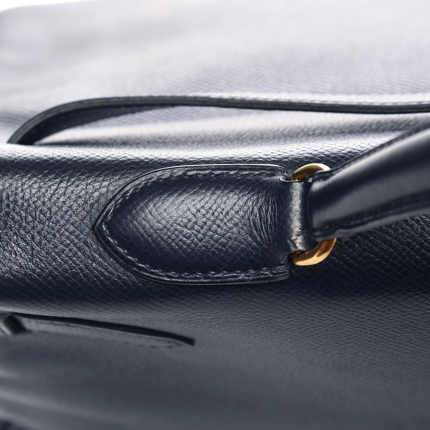 Hermes Courchevel Kelly Retourne 35 Bleu Marine 9 of 28