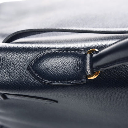 Hermes Courchevel Kelly Retourne 35 Bleu Marine 9 of 28