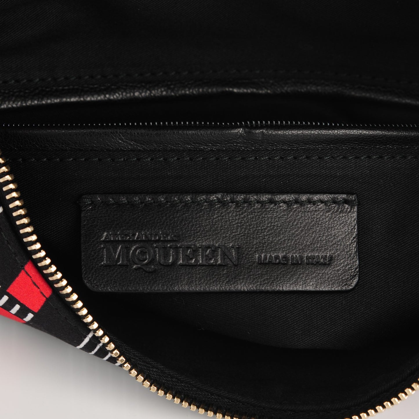 Silk Geometric Print De Manta Clutch Black