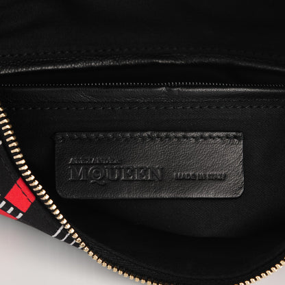 Alexander McQueen Silk Geometric Print De Manta Clutch Black 5 of 7
