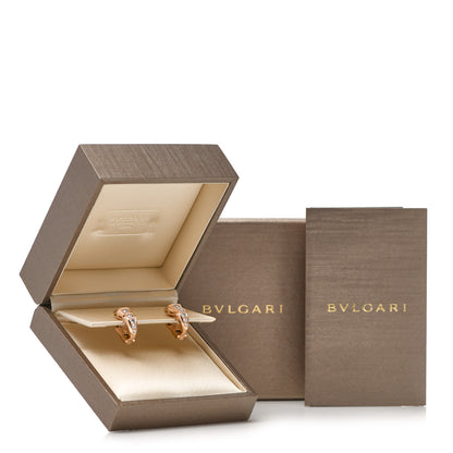 Bulgari 18K Rose Gold Diamond Serpenti Viper Earrings 6 of 6