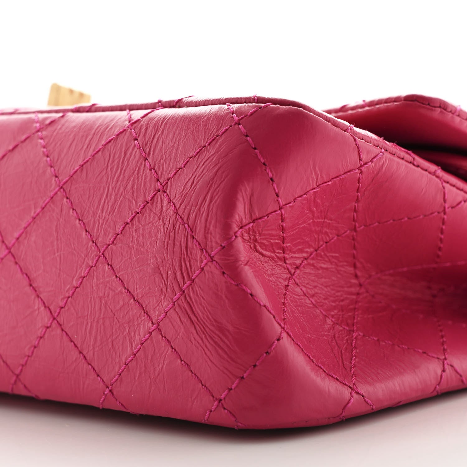 Chanel Aged Calfskin Quilted 2.55 Reissue 225 Flap Fuchsia 10 of 12