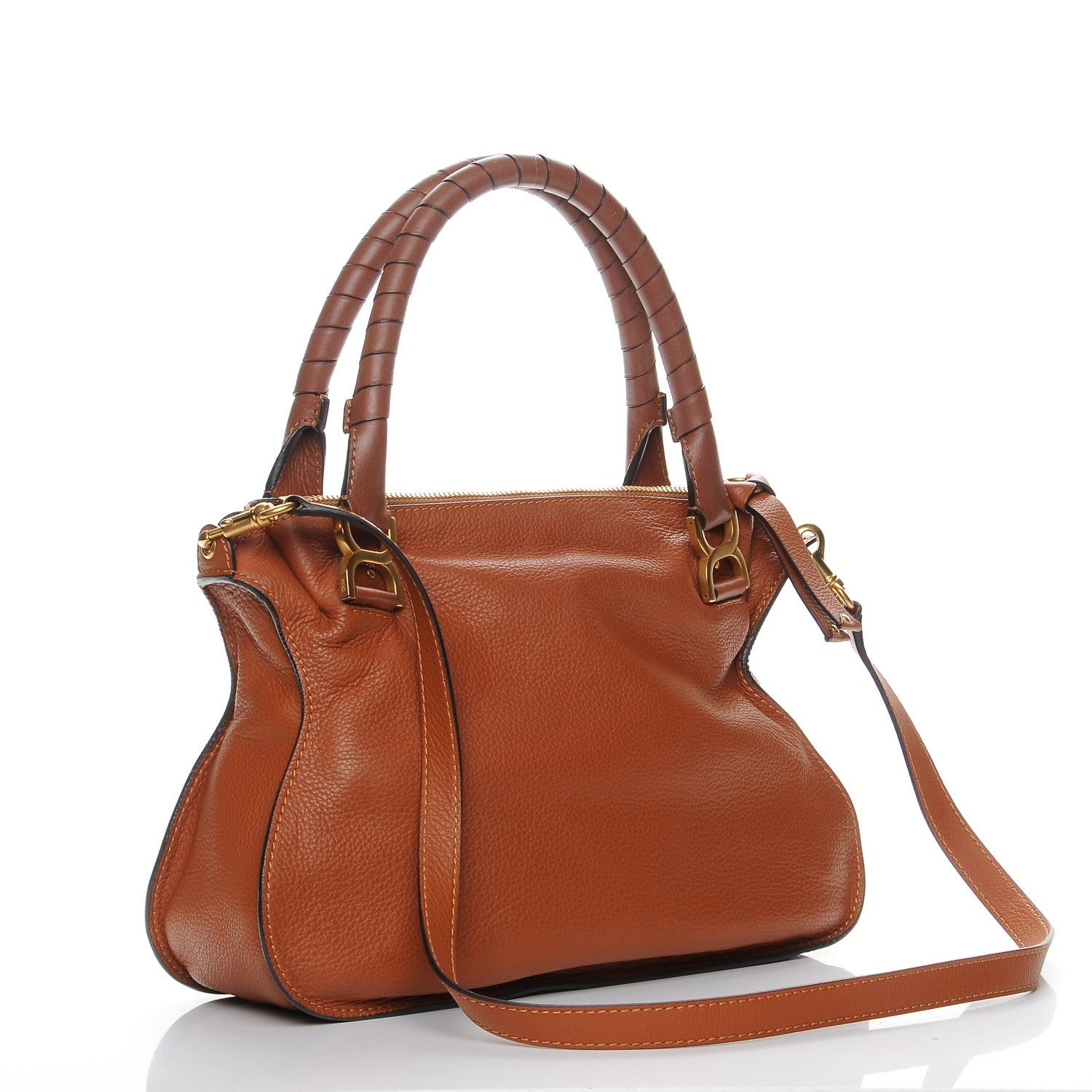 Chloe Calfskin Medium Marcie Satchel Tan 4 of 8