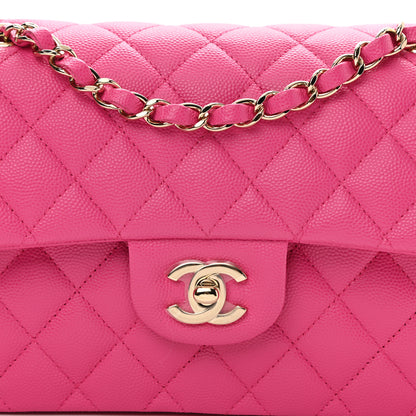 Chanel Caviar Quilted Small Double Flap Dark Pink 8 of 12