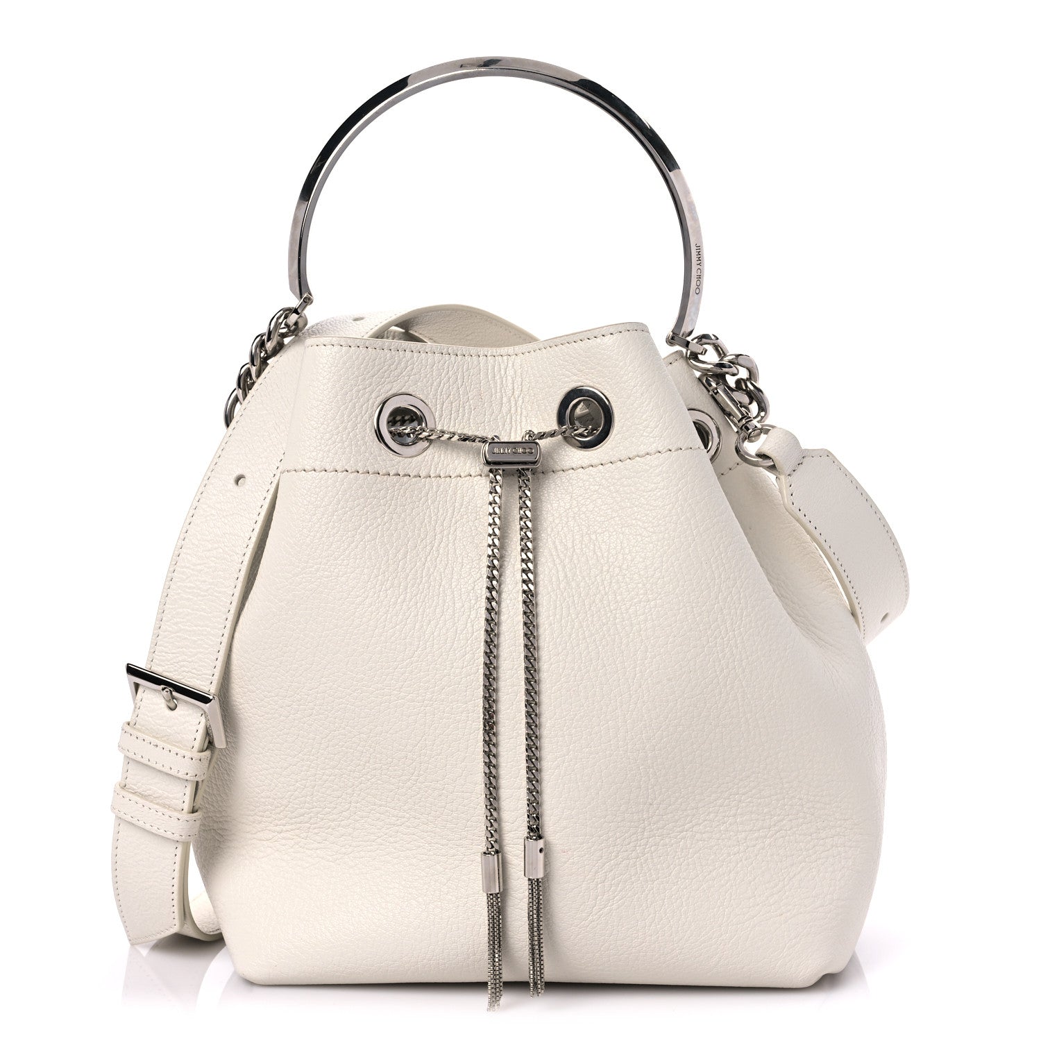 Jimmy Choo Grainy Goatskin Bon Bon Bucket Bag Latte 1 of 13