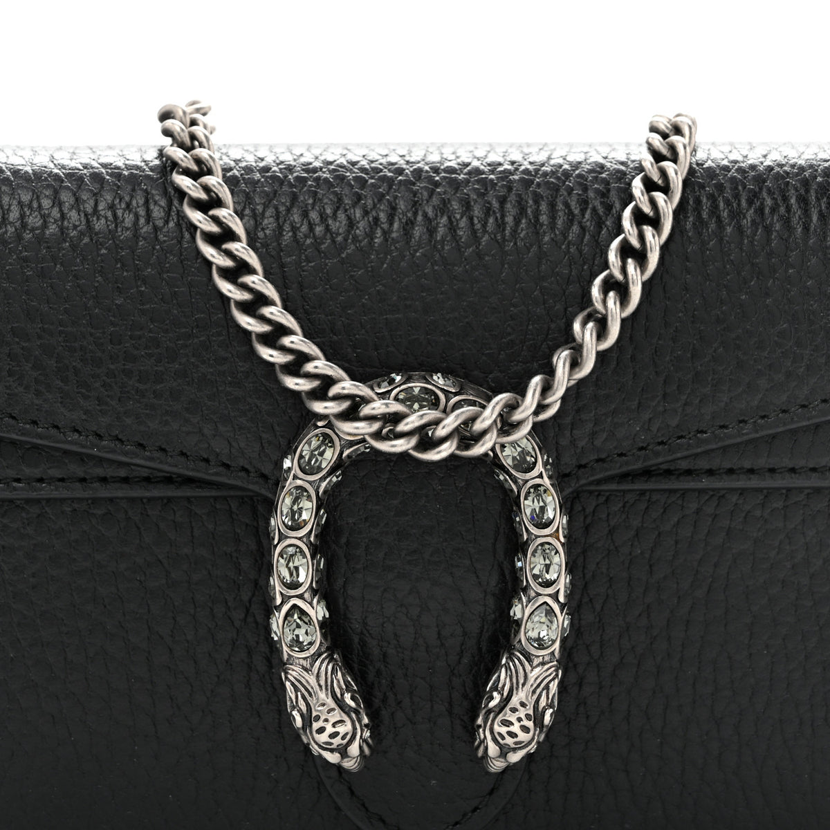 Gucci Calfskin Super Mini Dionysus Shoulder Bag Black 6 of 11