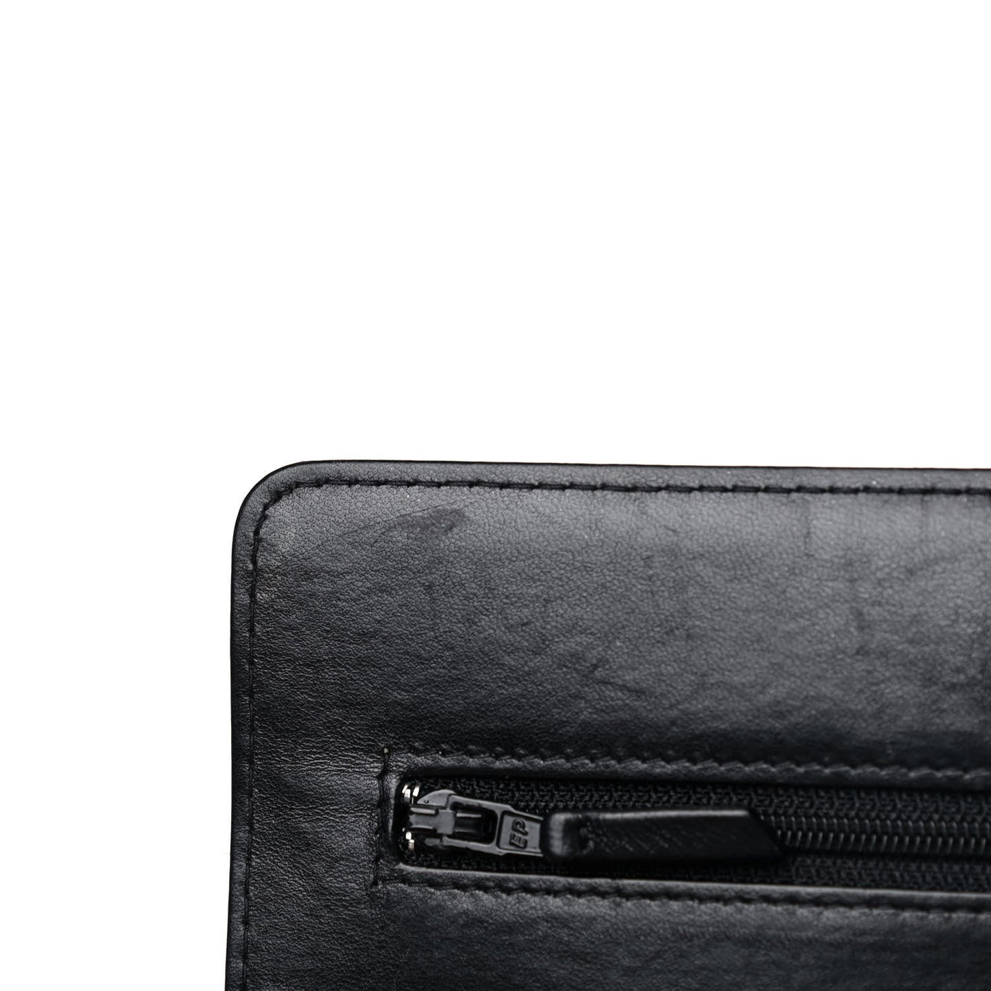 Lambskin Quilted Wallet On Chain WOC Black