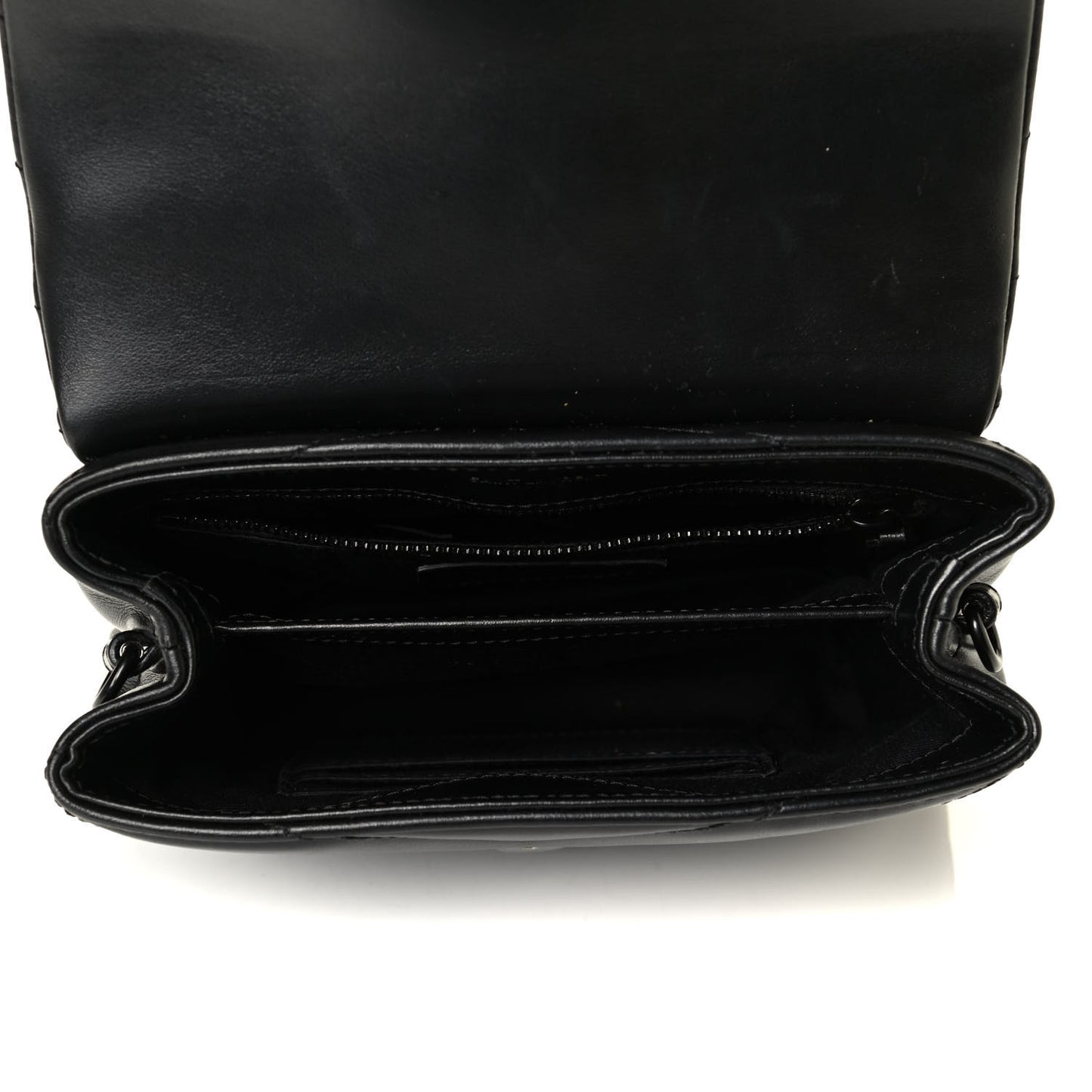 Calfskin Y Quilted Monogram Toy Loulou Crossbody Bag Black
