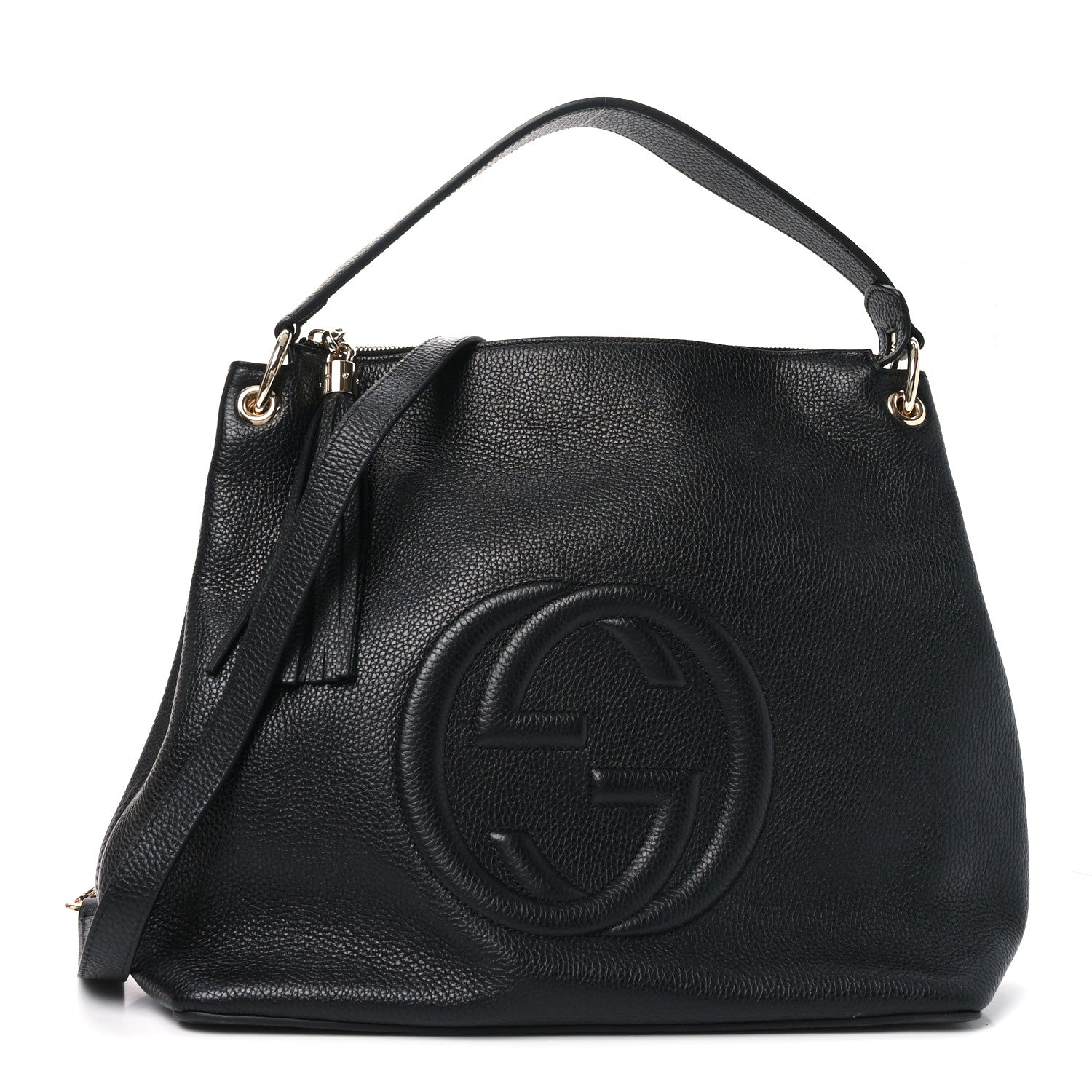 Gucci Pebbled Calfskin Large Soho Hobo Black 1 of 10