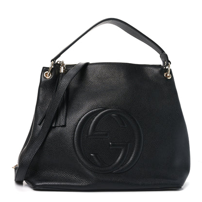 Gucci Pebbled Calfskin Large Soho Hobo Black 1 of 10