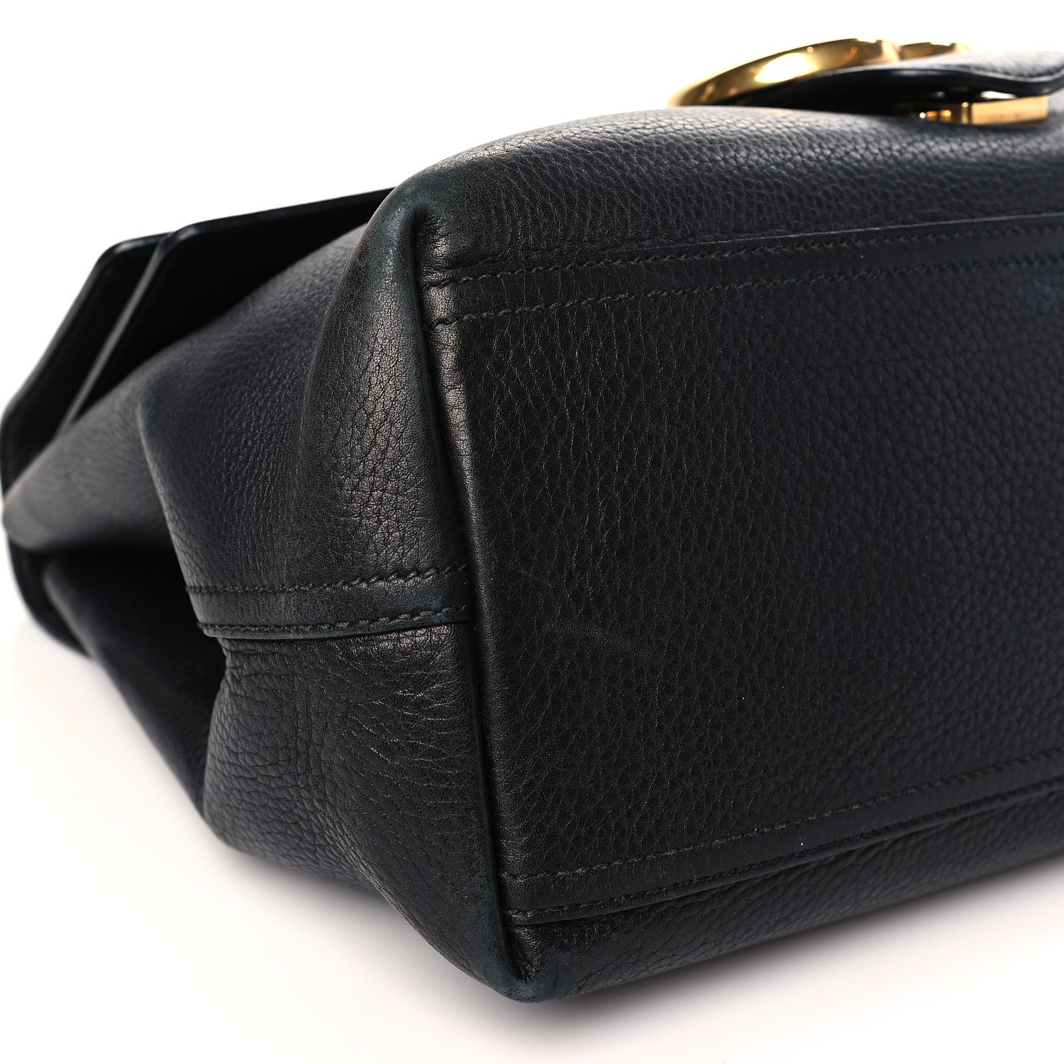 Gucci Calfskin Large GG Marmont Shoulder Bag Black 8 of 12