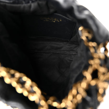 Chanel Shiny Calfskin Quilted Mini Chanel 22 Black 5 of 10