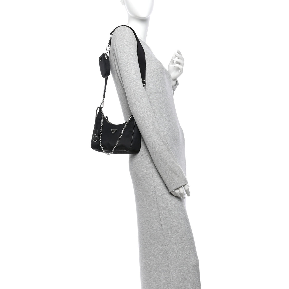 Re-Nylon Saffiano Re-Edition 2005 Shoulder Bag Black