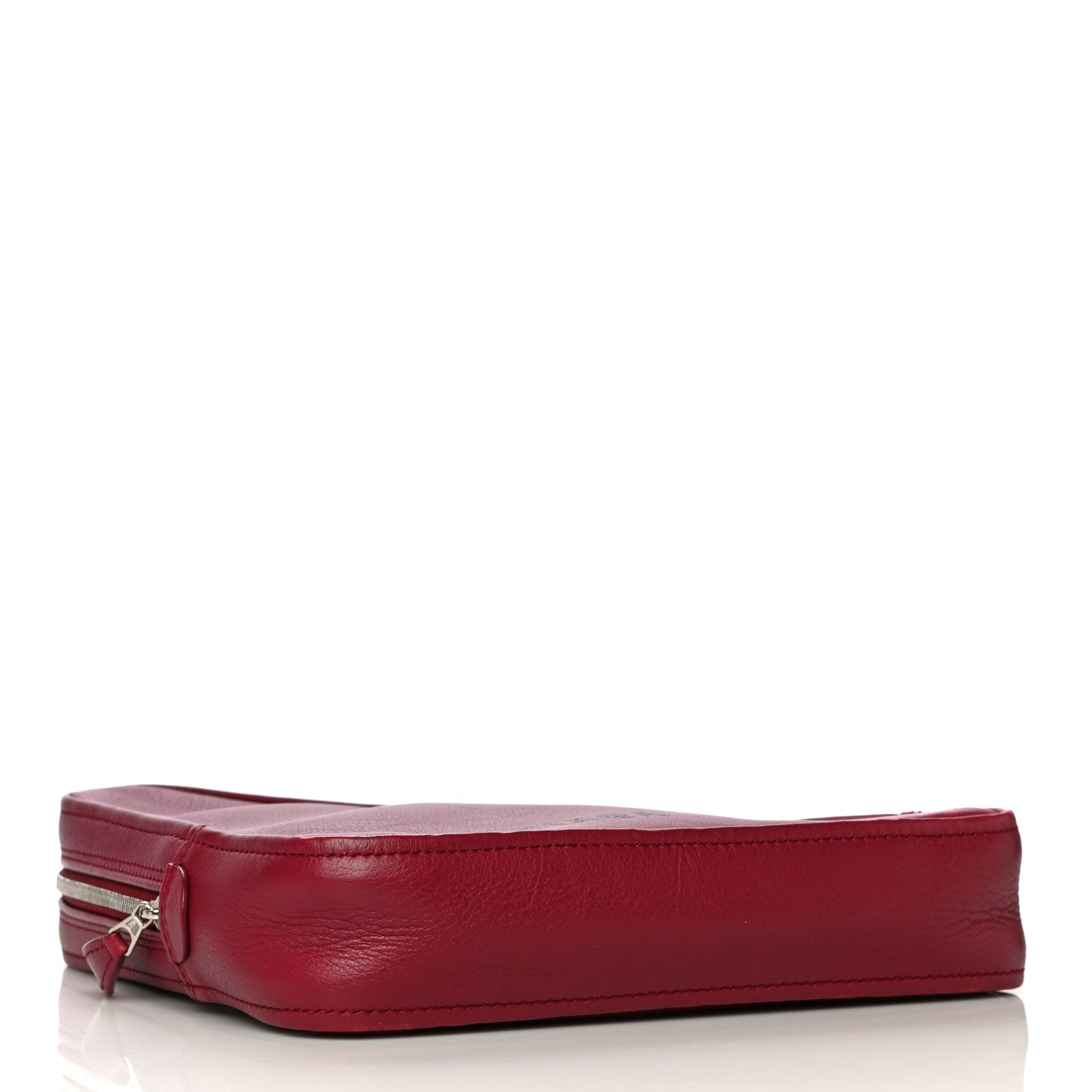 Balenciaga Shiny Day Calfskin M Triangle Pouch Rouge Grenat 4 of 13