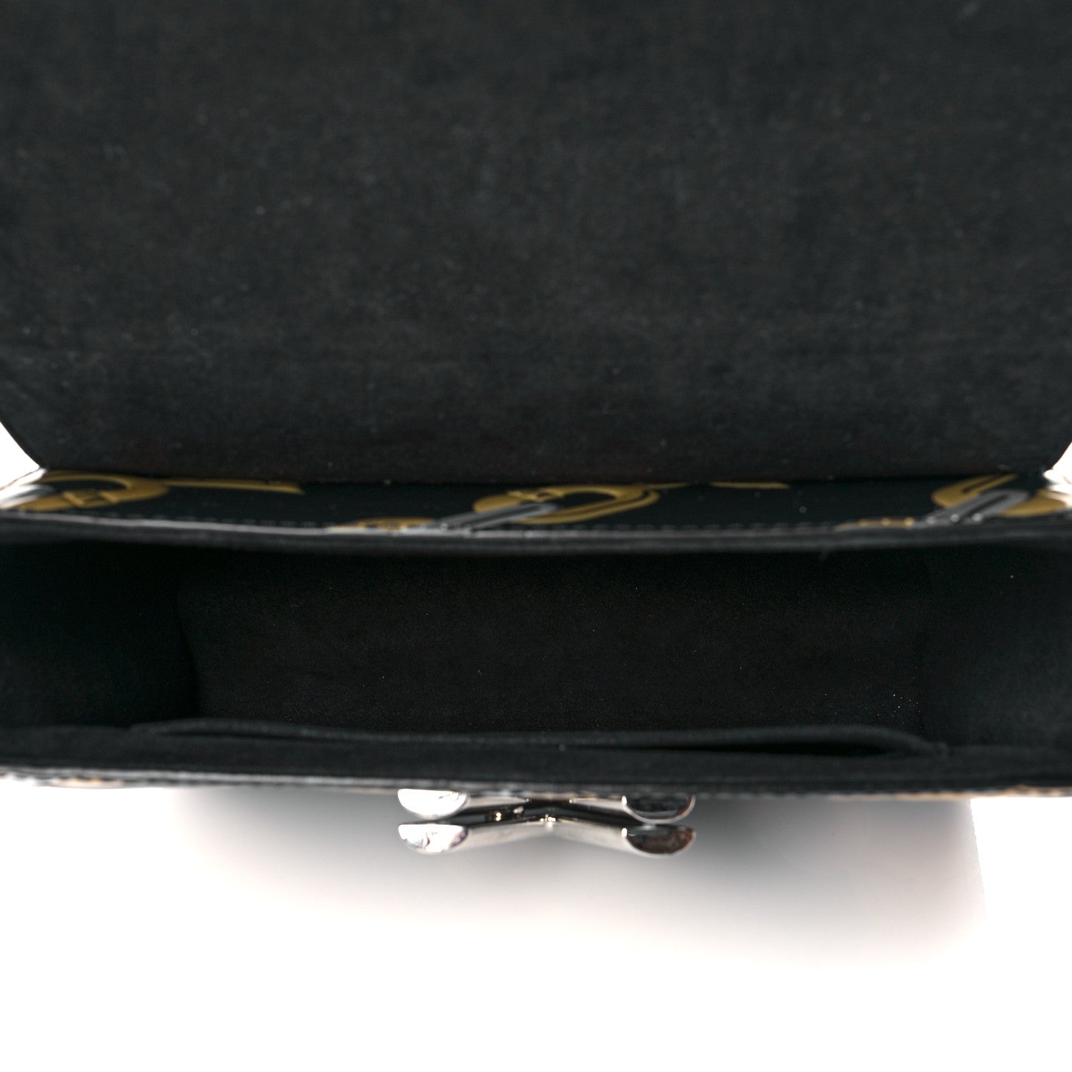 Louis Vuitton Epi Chain Flower Twist Shoulder Bag MM Black 4 of 9