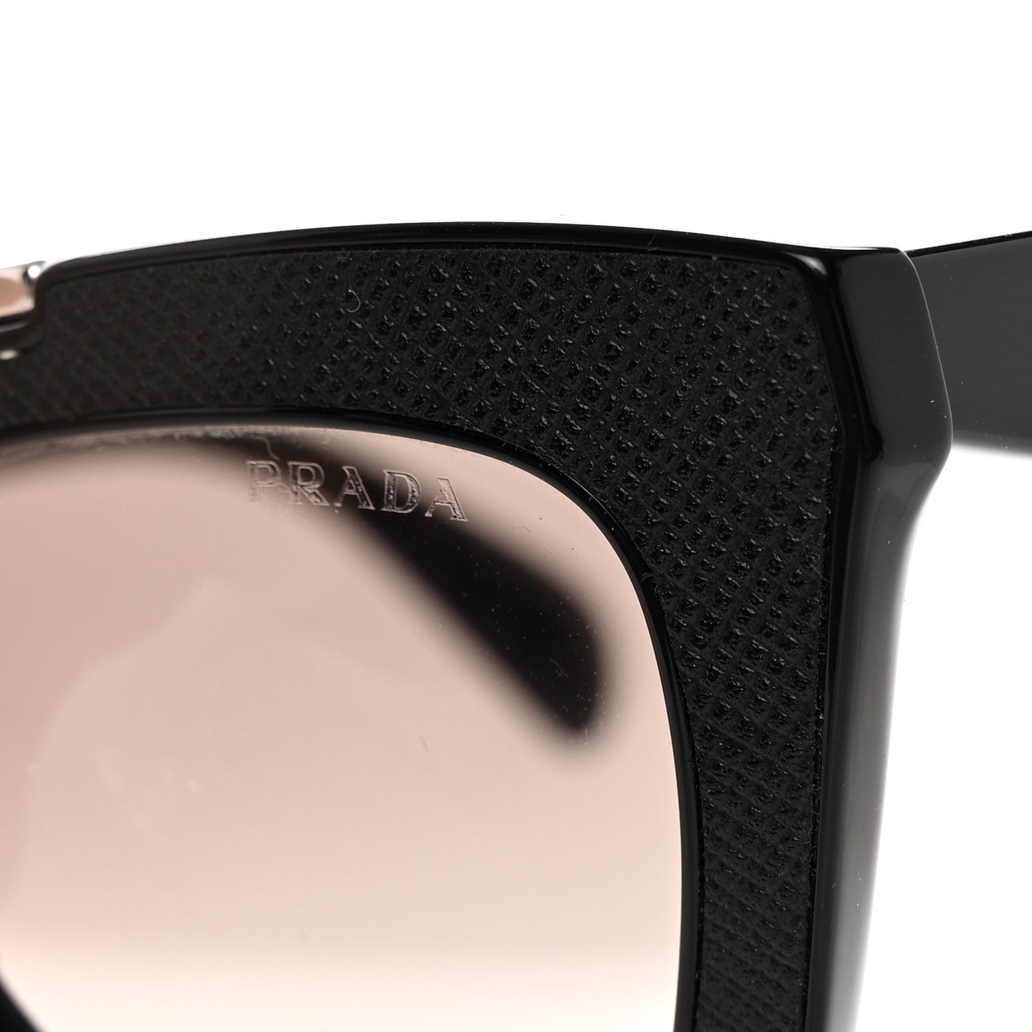 Prada Saffiano Cinema Sunglasses SPR 14S Black 7 of 10