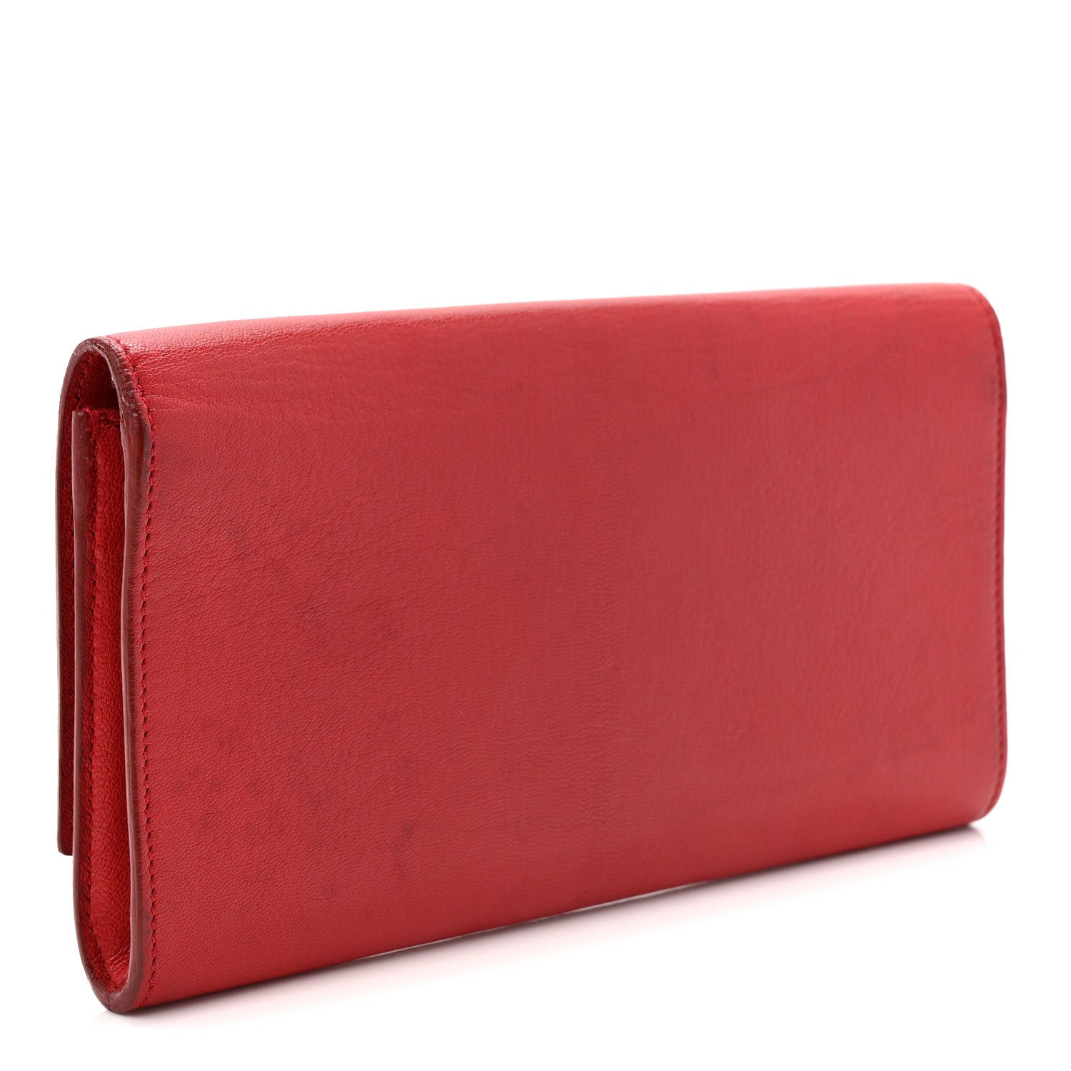 Saint Laurent Textured Calfskin Monogram Small Belle De Jour Clutch Red 3 of 6
