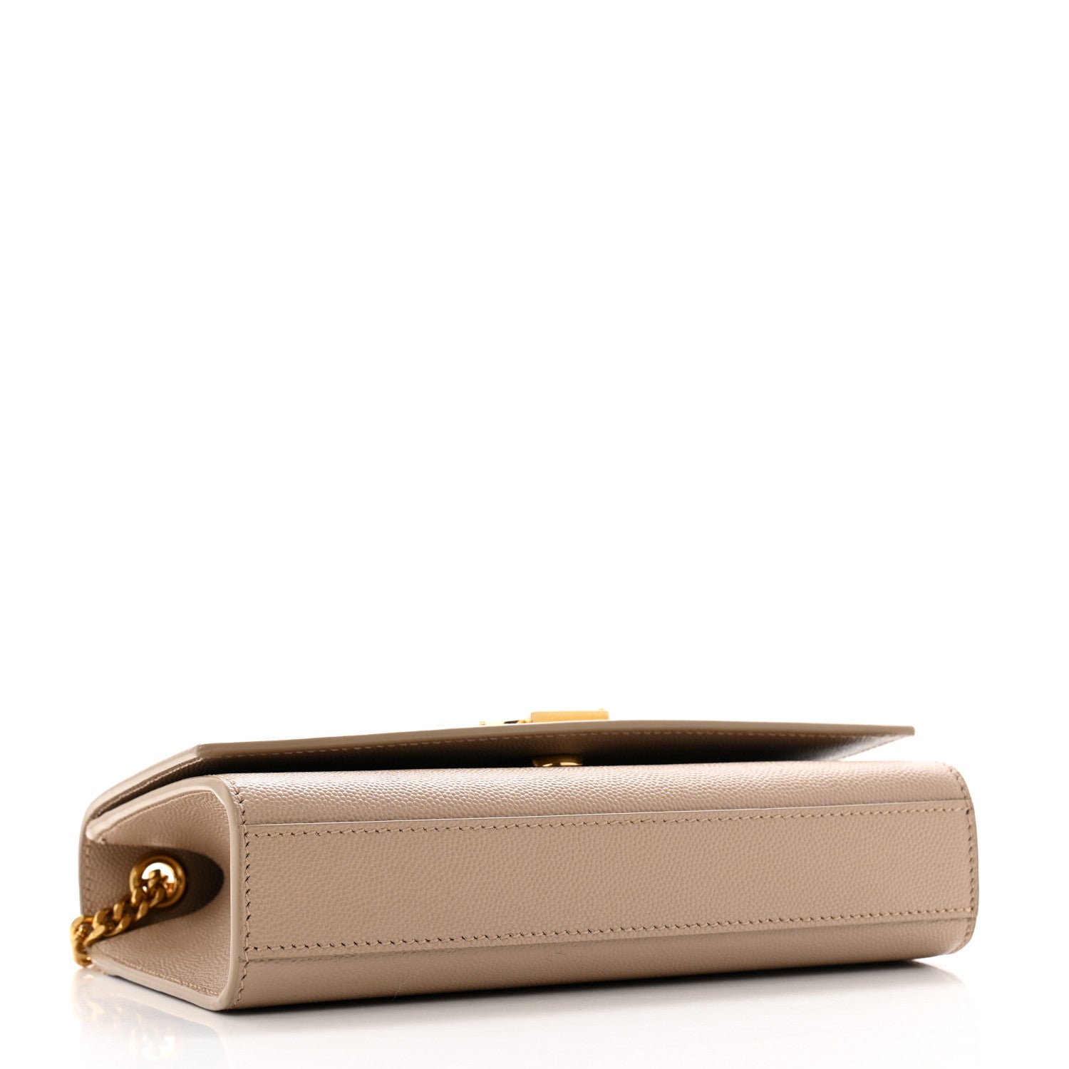 Saint Laurent Grain De Poudre Small Monogram Kate Satchel Dark Beige 4 of 12