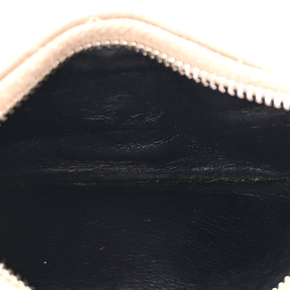 Saint Laurent Grain De Poudre Matelasse Chevron Monogram Fragments Zippered Card Case Deep Beige 5 of 6