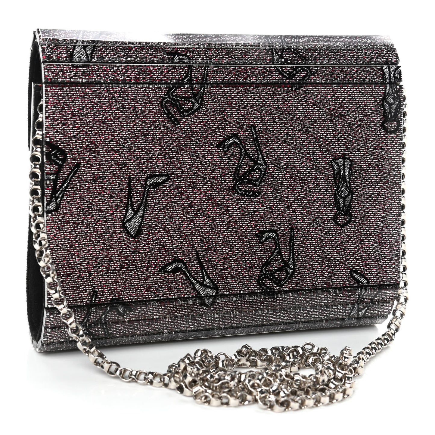 Acrylic Glitter Candy Stiletto Clutch Multicolor