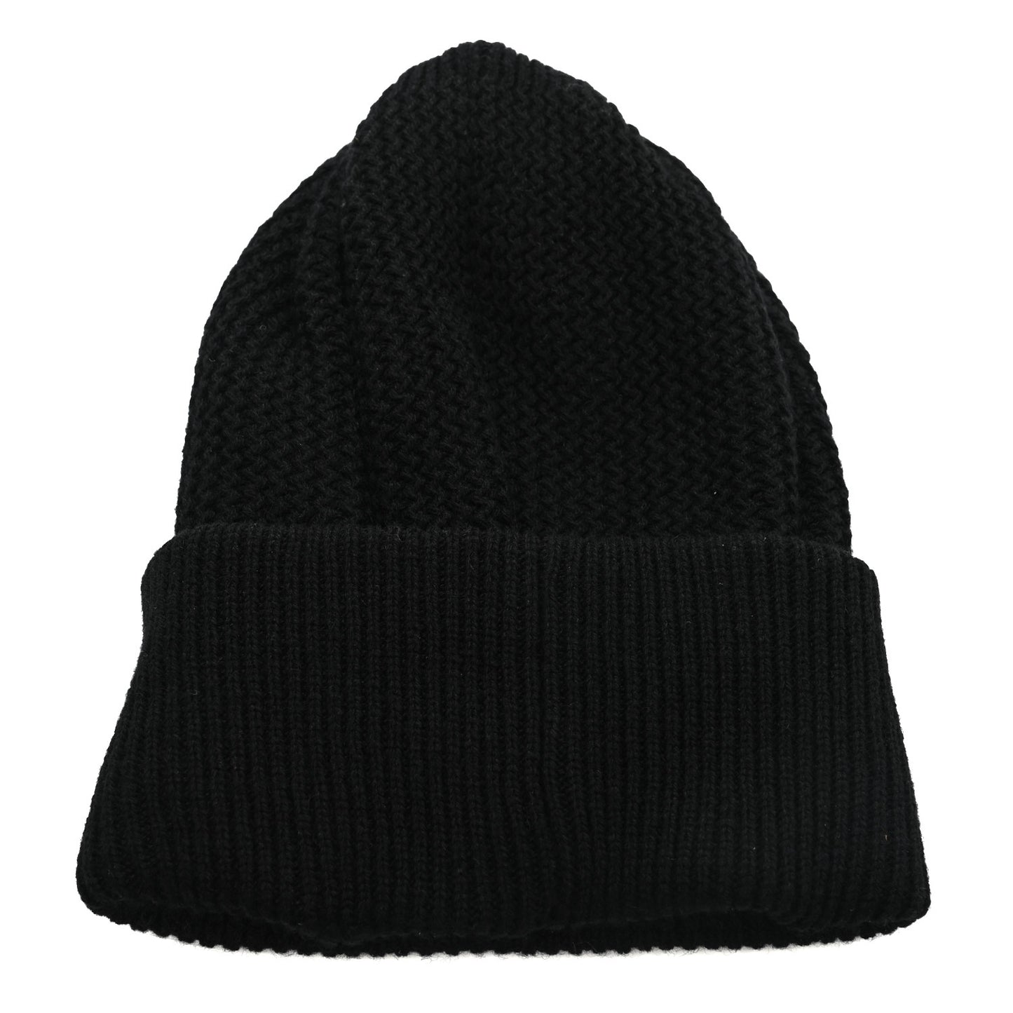 Cashmere Sequin Logo Beanie Hat Black Gold