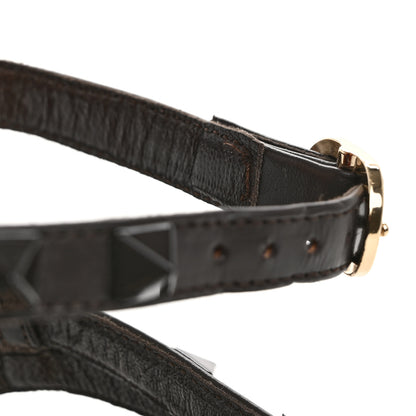 Valentino Garavani Calfskin Nappa Monochrome Rockstud Ankle Strap 65mm Pumps 40 Brown 11 of 11