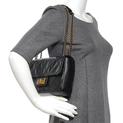 Chanel Calfskin Diamond Debossed Medium Cosmos Flap Black 2 of 8