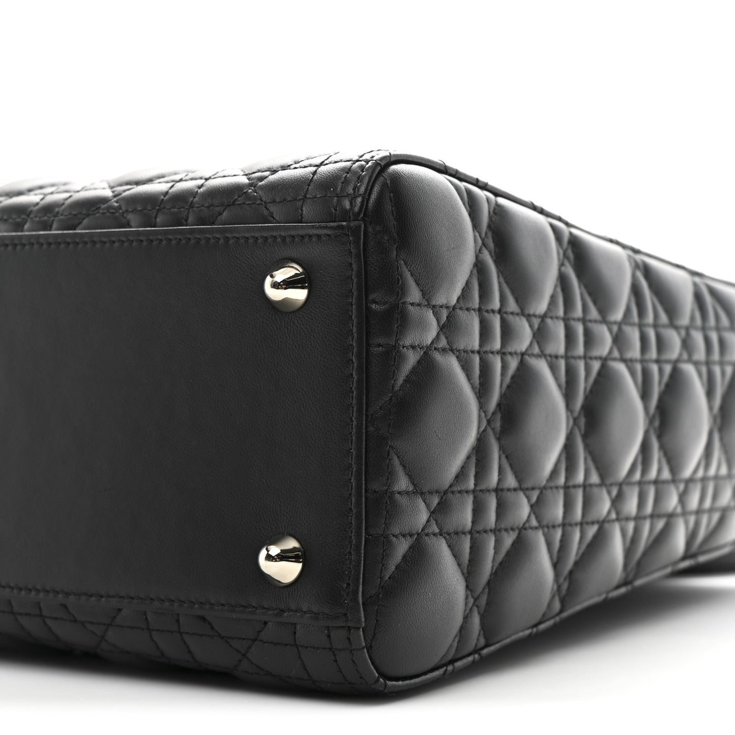 Lambskin Cannage Large Lady Dior Black