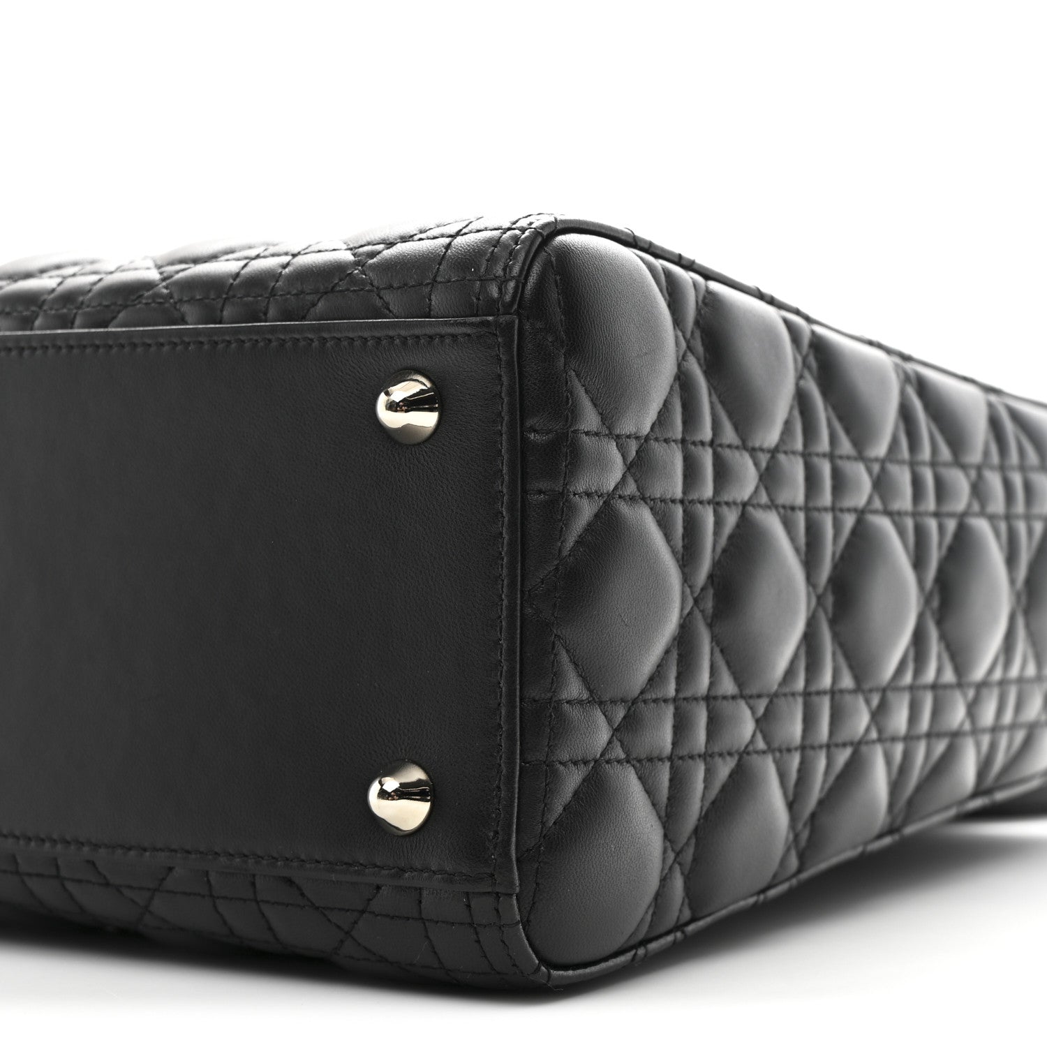 Christian Dior Lambskin Cannage Large Lady Dior Black 10 of 11
