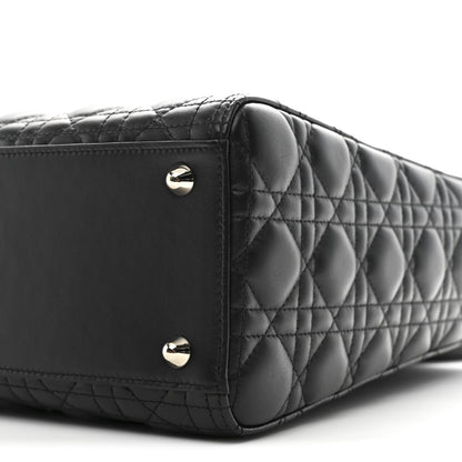 Christian Dior Lambskin Cannage Large Lady Dior Black 10 of 11
