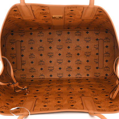 MCM Visetos Large Liz Reversible Shopper Tote Cognac 16 of 19