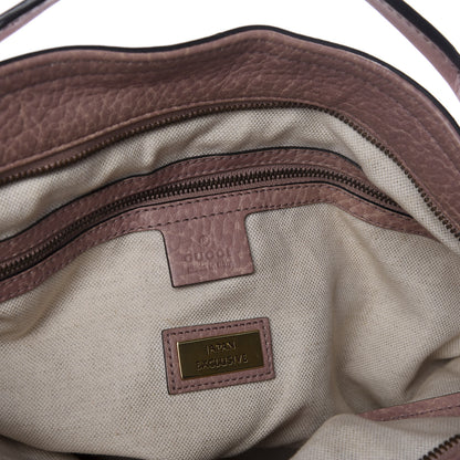Gucci Pebbled Calfskin Medium Miss GG Top Handle Bag Mauve 5 of 12
