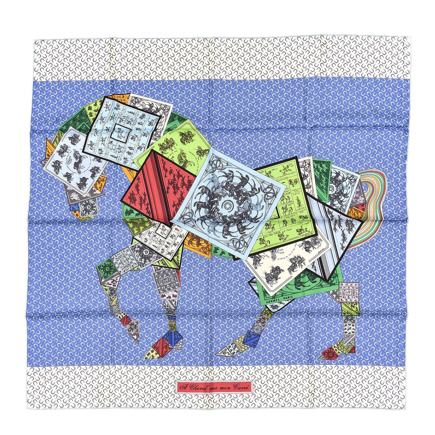 Silk A Cheval Sur Mon Carre Scarf 90