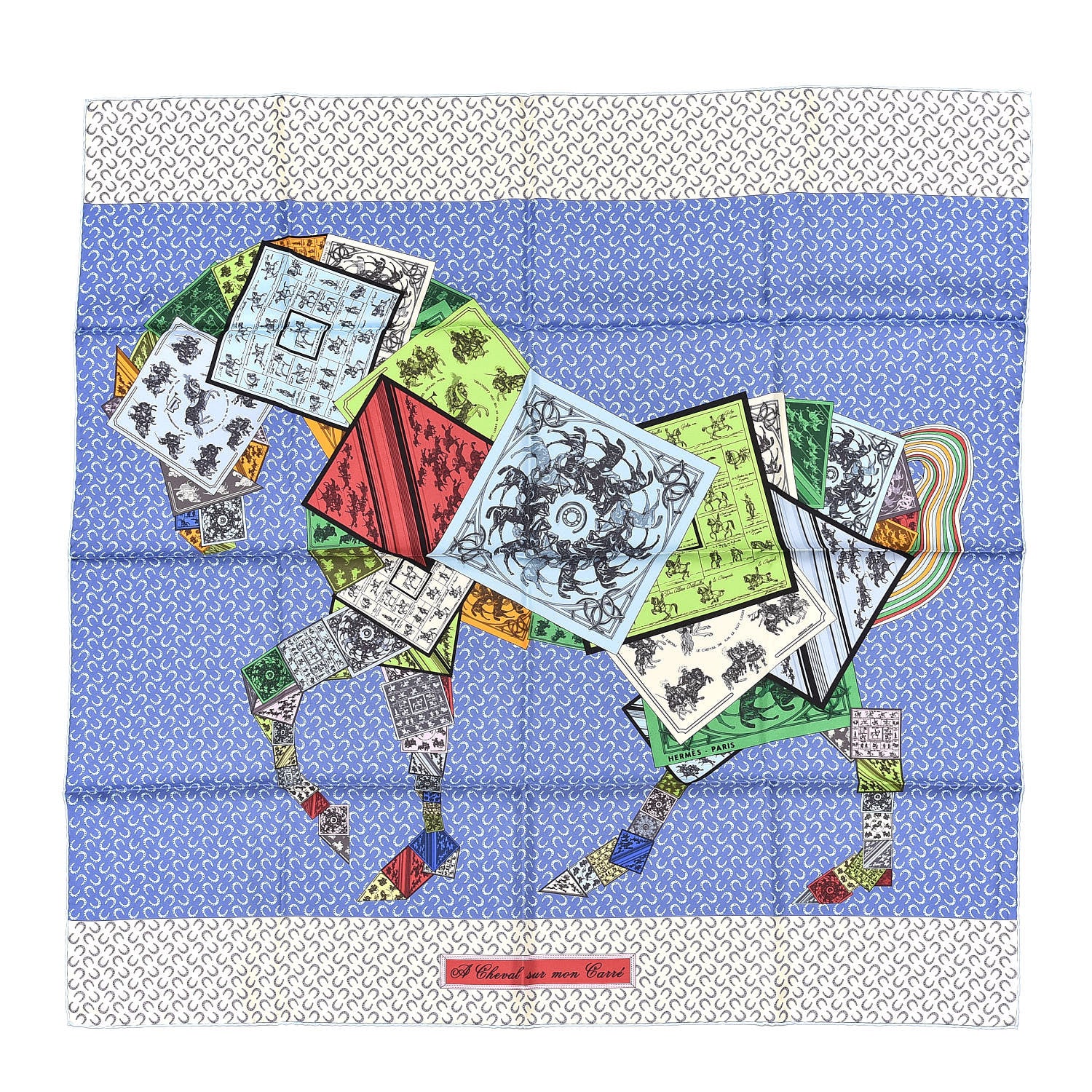 Hermes Silk A Cheval Sur Mon Carre Scarf 90 1 of 5