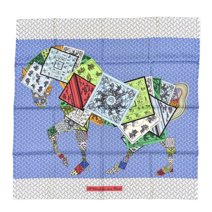 Hermes Silk A Cheval Sur Mon Carre Scarf 90 1 of 5